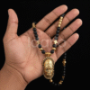 Royal Elegant Pendant Necklace – Gold & Black Beads