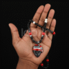 Royal Heritage Pendant Necklace – Ebony & Scarlet Beads