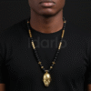 Majestic Pendant Necklace – Black & Gold Beads