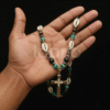 Regal Elegance Necklace – Cowrie Shells & Golden Cross