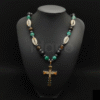 Regal Elegance Necklace – Cowrie Shells & Golden Cross
