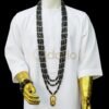 Triple Layer Black Onyx & Gold Luxe Bead Set With Matching Bracelets