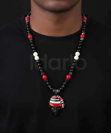 Ebony & Scarlet Beads Royal Heritage Necklace