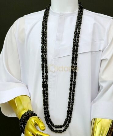 Double Layer Black Onyx & Black Luxe Bead Set with Matching Bracelets